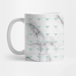 White Marble Abstract Mint Mug